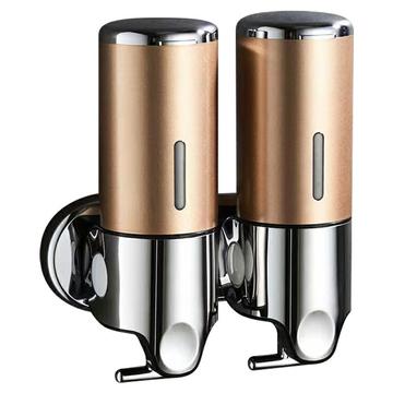 Stainless Steel Dual Head Shampoo/Soap Dispenser - 2x500ml