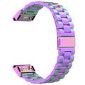 Stainless Steel Strap for Garmin QuickFit 22mm / Garmin Fenix 7 / 7 Pro / 6 Three Beads Watch Band - Multi-color