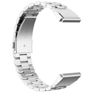 Stainless Steel Strap for Garmin QuickFit 22mm / Garmin Fenix 7 / 7 Pro / 6 Three Beads Watch Band - Silver