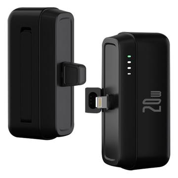 T160 Mini Portable Lightning Power Bank - PD 20W, 5000mAh - čierna