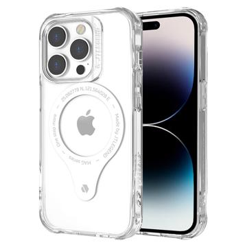 Hybridné puzdro JTLegend DX Mag na iPhone 14 Pro - Transparentné