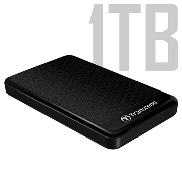 Transcend StoreJet 25A3 USB 3.1 Gen 1 externý pevný disk - 1TB - čierna