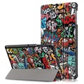 Tri -násobná séria Samsung Galaxy Tab S5E Smart Folio Case - Graffiti