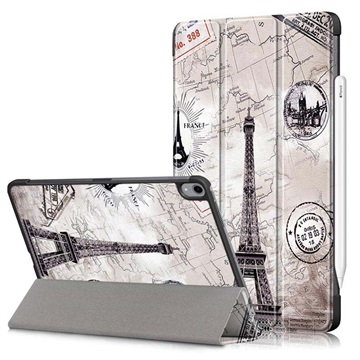 Tri -T -Tour Series iPad Air 2020/2022 Smart Folio Case - Eiffel Tower