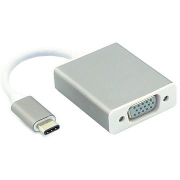 Prenosný Adaptér USB-C / VGA - Full HD 1080p - Strieborný