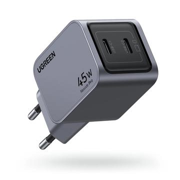 Ugreen X707 Nexode Pro 45W Wall Charger with 2x USB-C Ports - Grey