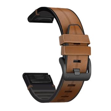 Universal Garmin 22mm Leather & Silicone Strap