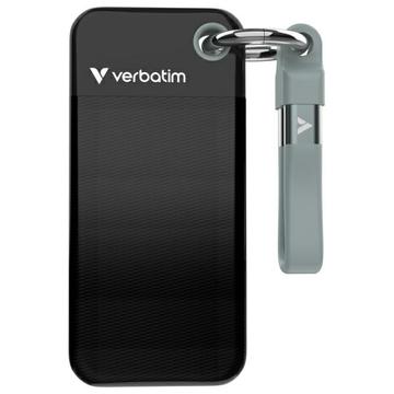 Verbatim 32190 Pocket SSD with Keyring - 1TB, USB 3.2 Gen.2 Cable