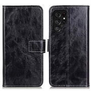 Samsung Galaxy S25 Ultra Wallet Case with Magnetic Closure - Black