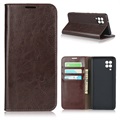 Samsung Galaxy A42 5G Wallet Leather puzdro s Kickstandom - tmavo hnedá