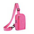 Water-Resistant Nylon Chest and Shoulder Phone Bag - Fits 6.5" - 7.2" Phones - Pink