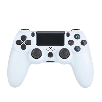 Bezdrôtový herný ovládač Gamepad pre PS4 Herný joystick s reproduktorom a konektorom pre stereo slúchadlá - Biela