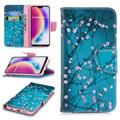 Huawei P20 Lite Wonder Series Wallet Case - White Flowers