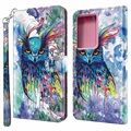 Wonder Series Samsung Galaxy S21 Ultra 5G Pase Wallet - Owl