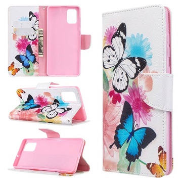 Séria Wonder Series Samsung Galaxy A71 Case Wallet - Butterflies