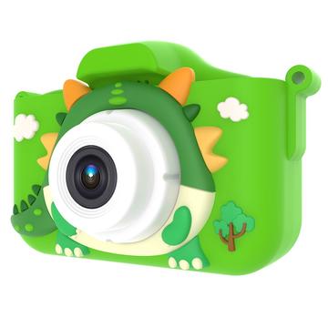 X12S Cute Dragon Kids Camera with 32GB Memory Card - Green