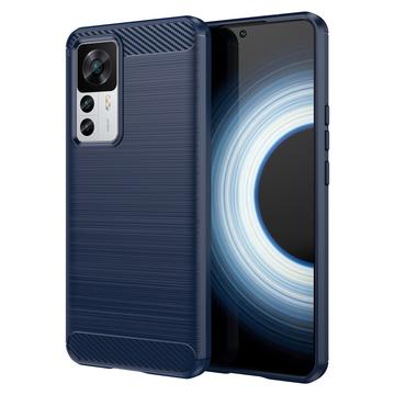 Xiaomi 12T/12T Pro Puzdro z Brúseného TPU - Uhlíkové Vlákno