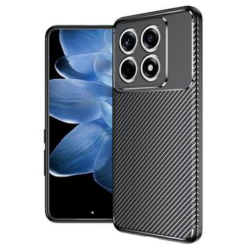 Xiaomi 14T Beetle Puzdro TPU z Uhlíkových Vlákien - Čierne