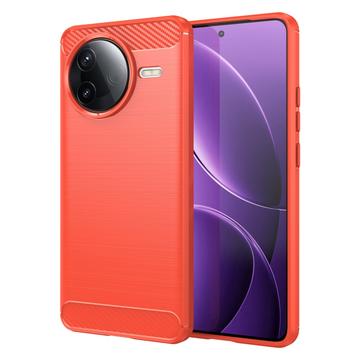 Xiaomi Redmi K80 Puzdro z Brúseného TPU - Uhlíkové Vlákno