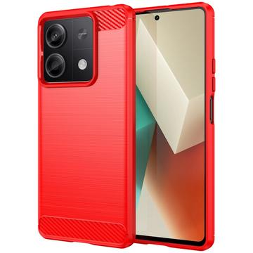 Xiaomi Redmi Note 13 Puzdro z Brúseného TPU - Uhlíkové Vlákno