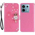 Xiaomi Redmi Note 13 Owl Rhinestone Wallet Case