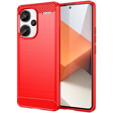 Xiaomi Redmi Note 13 Pro+ Puzdro z Brúseného TPU - Uhlíkové Vlákno