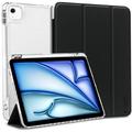 iPad Air 13 (2024) Tech-Protect SmartCase Pen Tri-Fold Folio Case - Black / Transparent