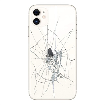 Oprava zadného krytu iPhone 11 - iba sklo - biela