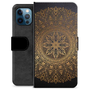 iPhone 12 Pro prémiové puzdro na peňaženku - Mandala