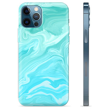 iPhone 12 Pro puzdro TPU - Modrý mramor