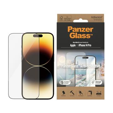 Ochrana obrazovky z tvrdeného skla iPhone 14 Pro PanzerGlass Ultra-Wide Fit Anti-Reflective EasyAligner - Čierny okraj