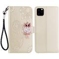 iPhone 14 Owl Rhinestone Wallet Case