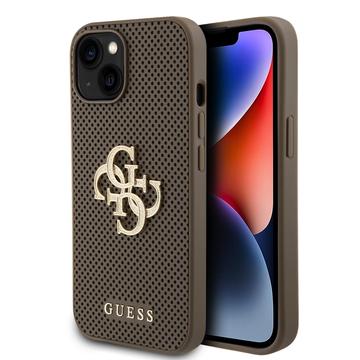 iPhone 15 Guess Perforované 4G trblietavé logo - Taupe