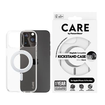 iPhone 15 Plus PanzerGlass Care Kickstand Case - MagSafe Compatible - Silver