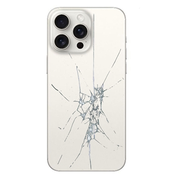 iPhone 15 Pro Max Back Cover Repair - Glass Only - White