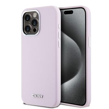 iPhone 15 Pro Max DKNY Liquid Silicone Metal Logo Case - Magsafe Compatible - Pink