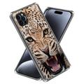 iPhone 15 Pro Štýlové Ultratenké Puzdro TPU - Leopard