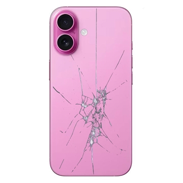 Oprava zadného krytu iPhone 16 - iba sklo - Pink