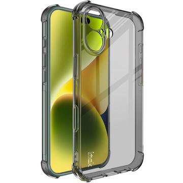 iPhone 16 Imak Drop-Proof TPU Puzdro - Priehľadná Čierna