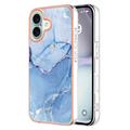 iPhone 16 Marble Pattern Electroplated IMD TPU Case