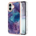 iPhone 16 Marble Pattern Electroplated IMD TPU Case