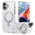 iPhone 16 Plus Magnetic Kickstand Hybrid Case - Transparent