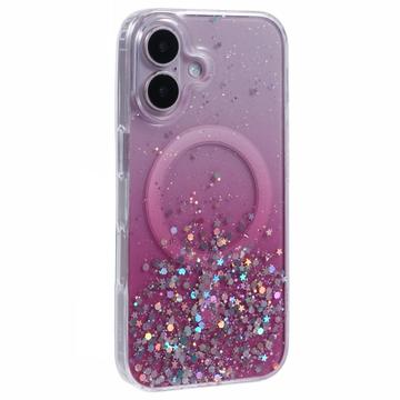 iPhone 16 Plus Sparkle Glow MagSafe Case - Pink