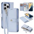 iPhone 16 Pro Dux Ducis Lawa Wallet Leather Case w. Magnetic Cover - Baby Blue