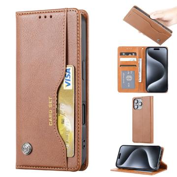 iPhone 16 Pro Max Card Set Wallet Case - Brown