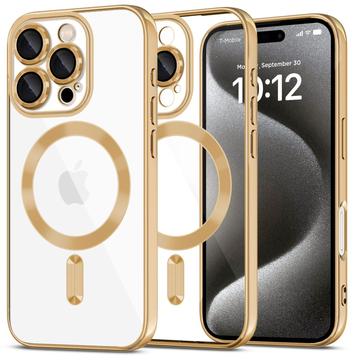 iPhone 16 Pro Max Tech-Protect MagFlex Case - MagSafe Compatible - Clear / Gold