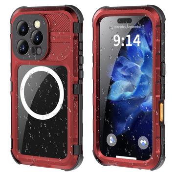 iPhone 16 Pro Shellbox M Series IP68 Waterproof Case - Diving Cover with MagSafe Compatibility - Red