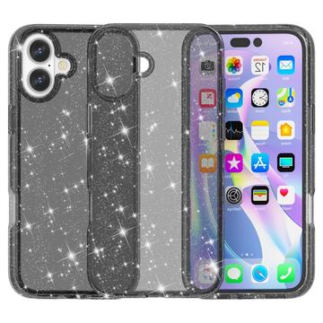 Štýlové hybridné puzdro série Glitter na iPhone 16