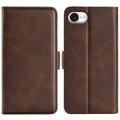 iPhone 16e Wallet Case with Magnetic Closure - Calf Texture