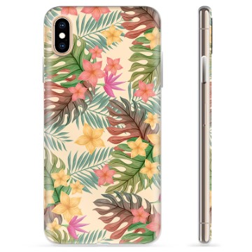 iPhone X / iPhone XS puzdro TPU - Ružové kvety